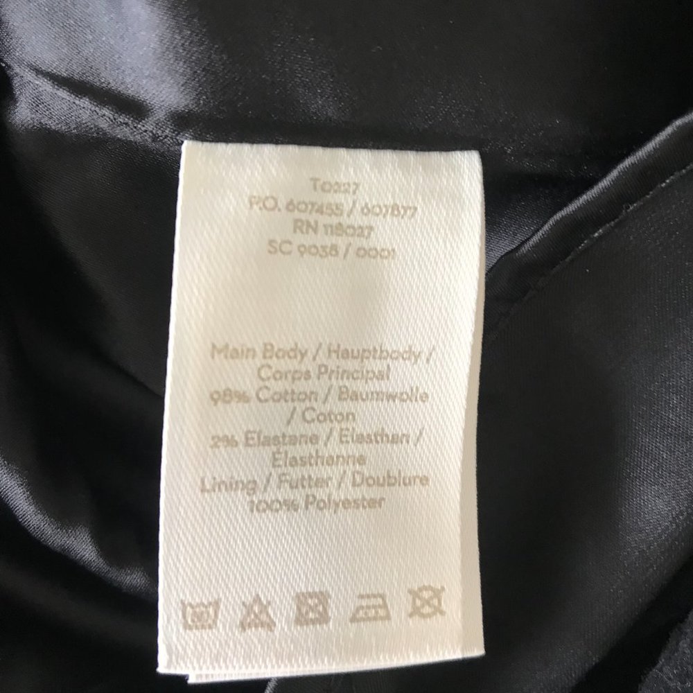 NWT Boden Black Cotton Pencil Skirt with Front Pockets Size US 18L UK 22L - Picture 5 of 9